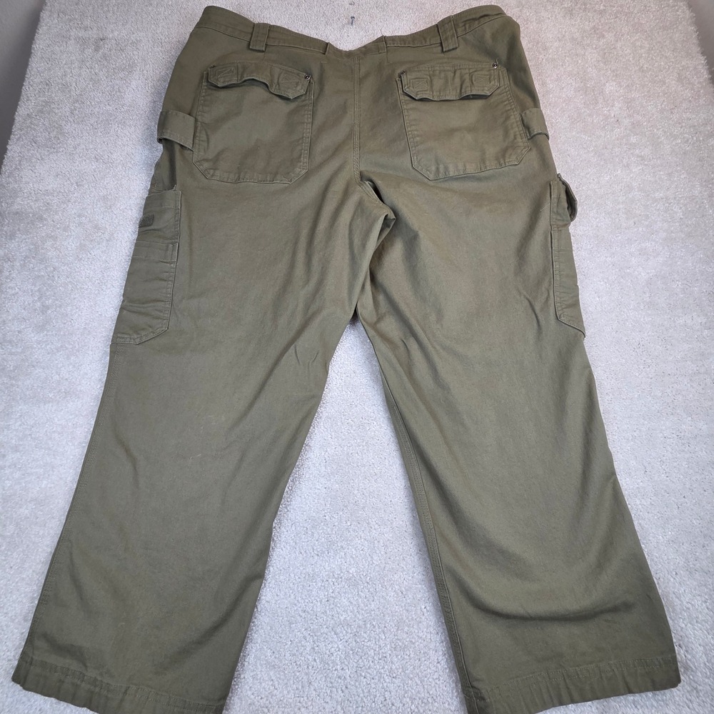 Duluth Trading Co Flex Fire Hose Cargo Pants Mens 48x30 Olive Green Work Utility - Picture 2 of 9
